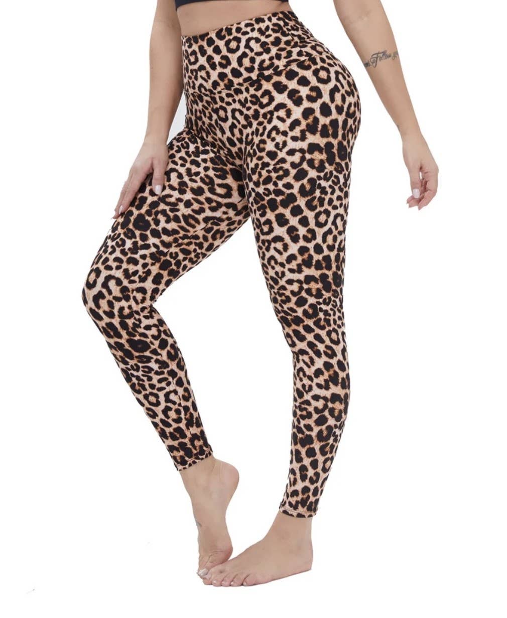 LEOPARD PRINT HIGH WAIST LEGGING for wholesale on Faire1
