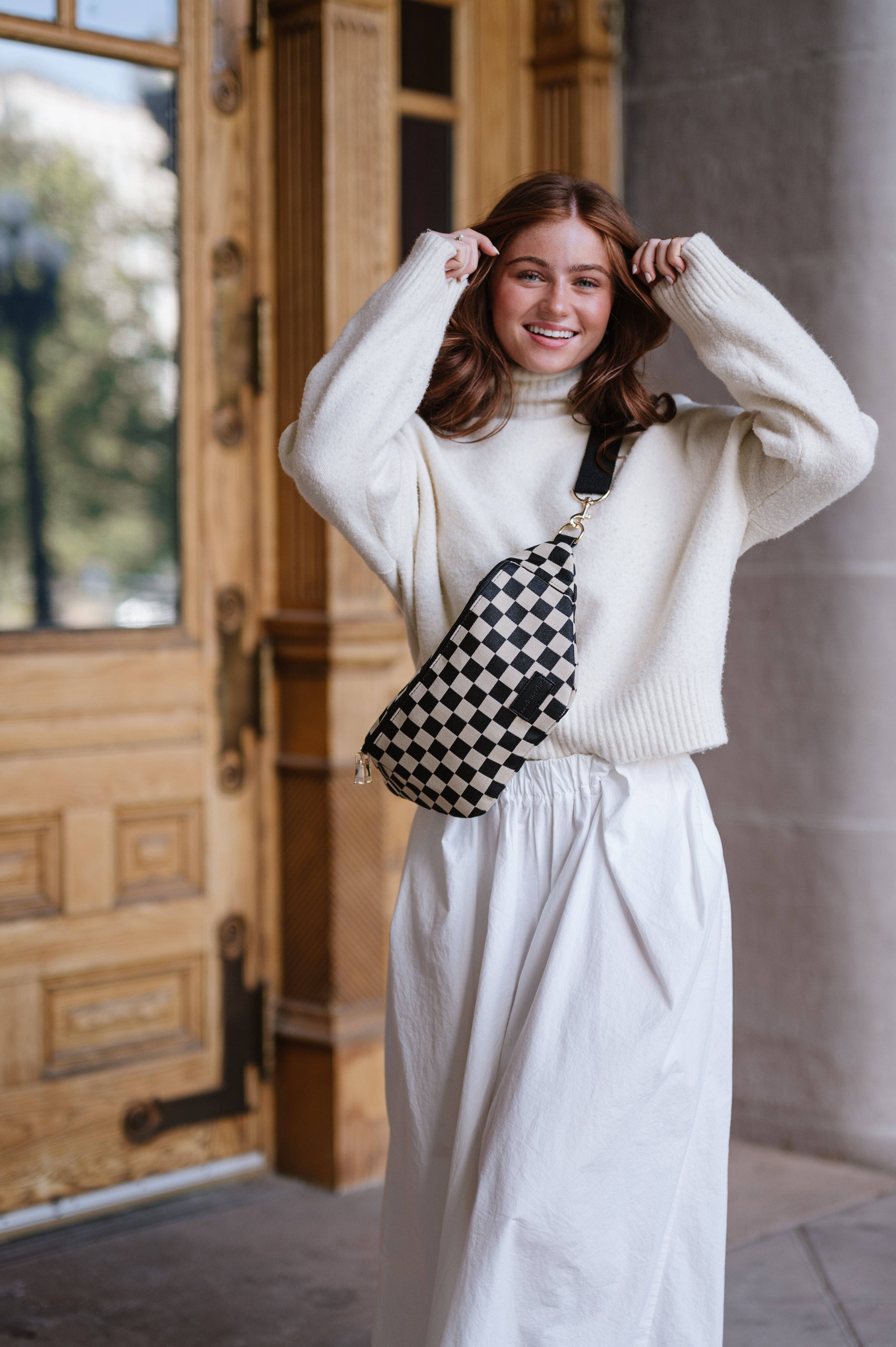 modern and chic - Wholesale Belt Bag - Women's - Avril Patterned Oversized Belt Bag0