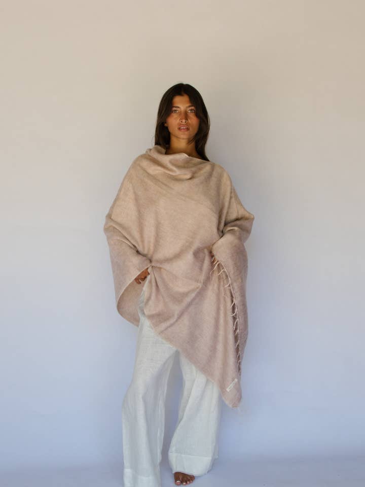 Poncho // Vanilla for wholesale by Hobo and Hatch