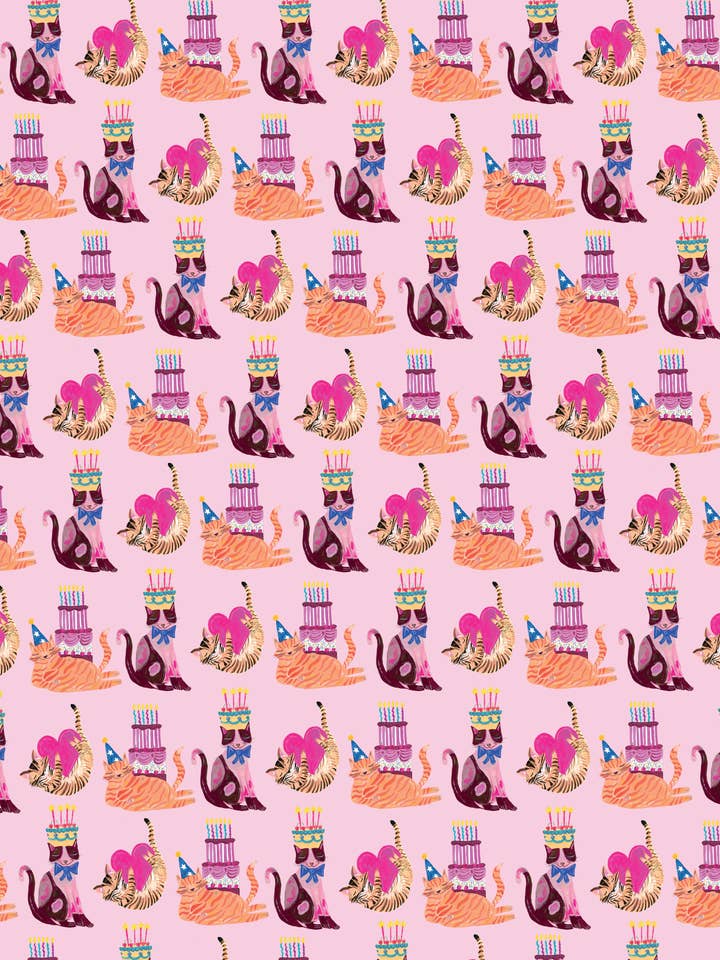 'Party Cats' Luxus-Geschenkpapier für den Großhandel von Hutch Cassidy