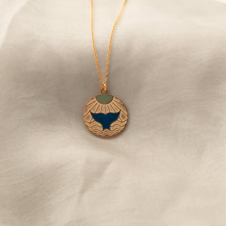 Collier à breloques océaniques - Collier nautique, bijoux marins pour la vente par Br Minimal Jewelry