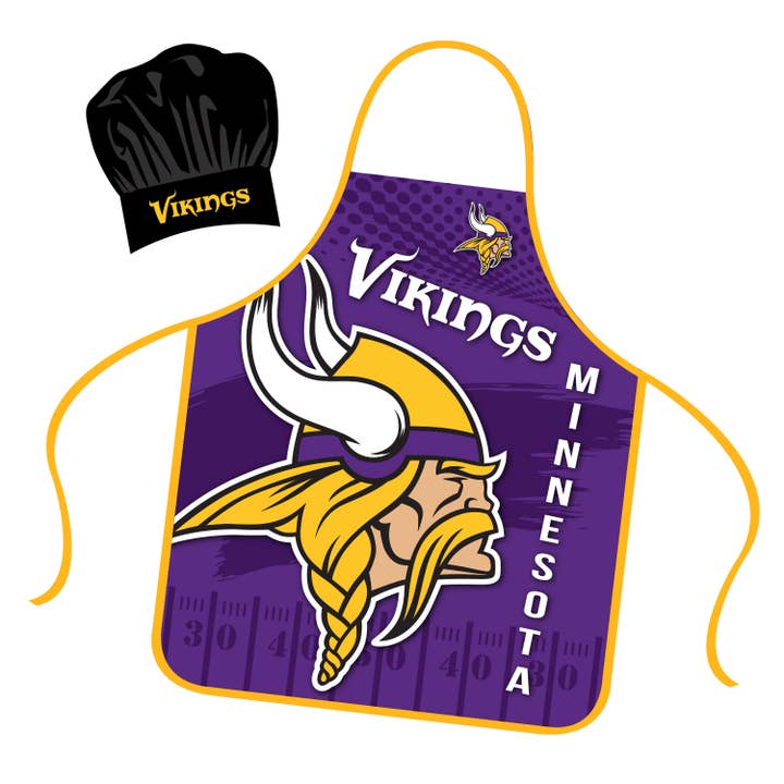 Mojo Licensing - Wholesale Apron - Minnesota Vikings Apron & Hat Set
