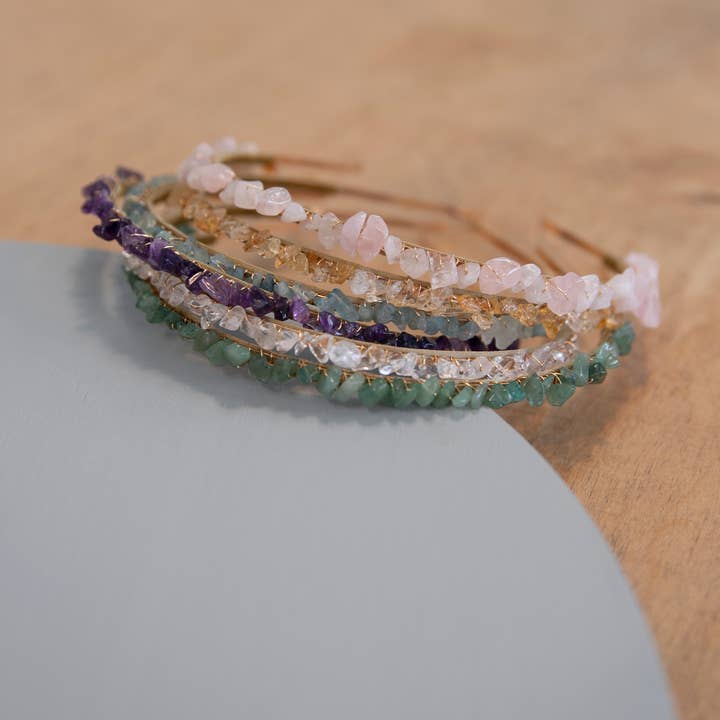 Acute Designs - Vendita all'ingrosso Fascia per capelli - Donna - Layla - Cerchietti con pietre preziose, giada, quarzo, ametista, citrino2