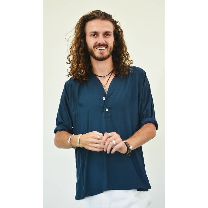 Tunic Top Rayon | Navy for wholesale by Balizen Direct from Bali