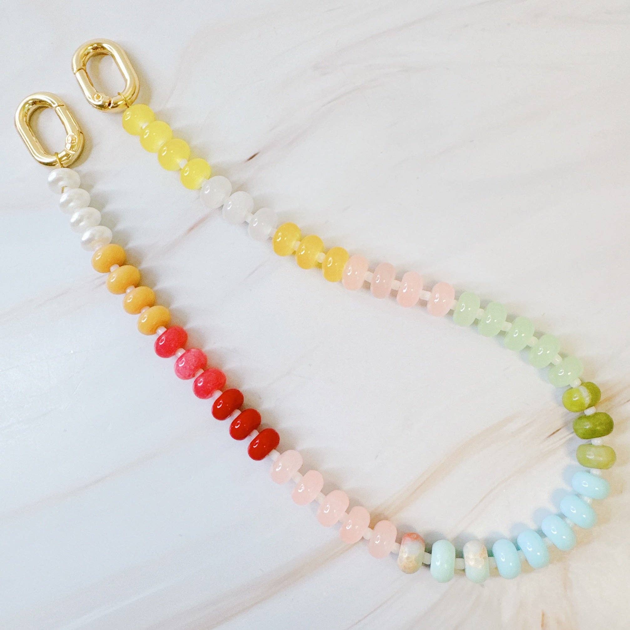 Ellison+Young - Wholesale Keychain Bracelet - Color Festival Stone Mix Bag Charm2
