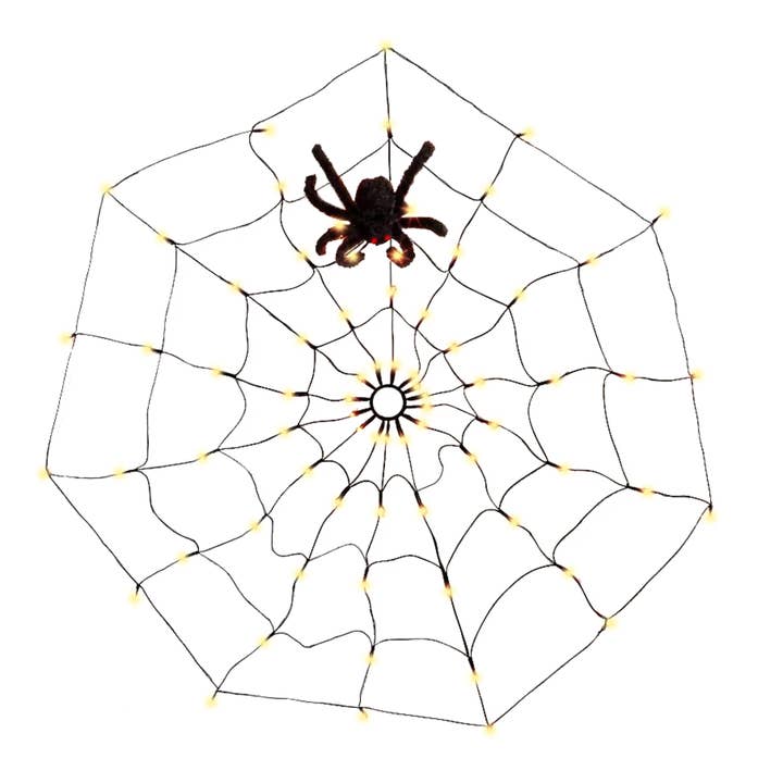 LumaBase - Wholesale Outdoor Ornament/Decor - Electric Lighted Spider Web and Spider