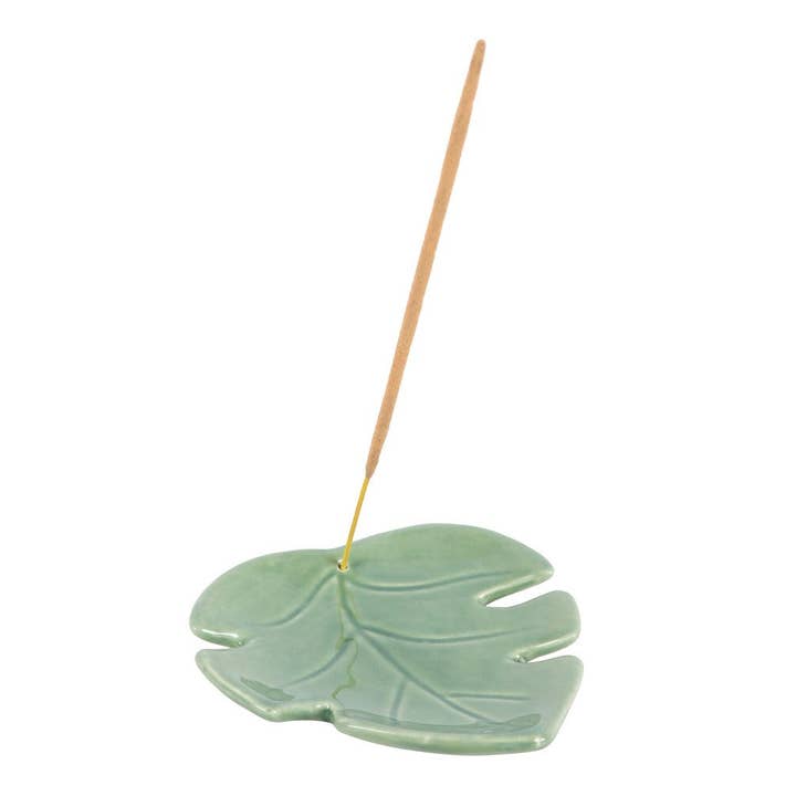 Something Different Wholesale - Wholesale Incense Holder - Palm Leaf Ceramic Incense Holder Plate