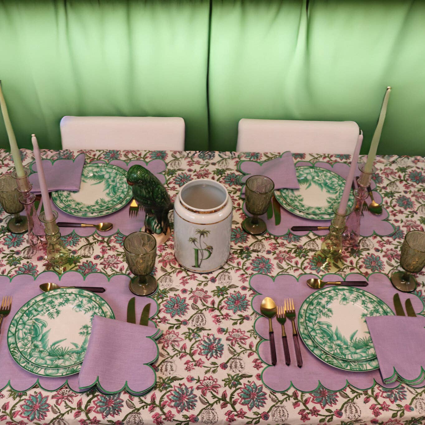 Ro’Table NYC - Wholesale Dinner Plate - Monsoon Verdant Dinner Plate - Set of 4 (+1 Bonus Plate)2