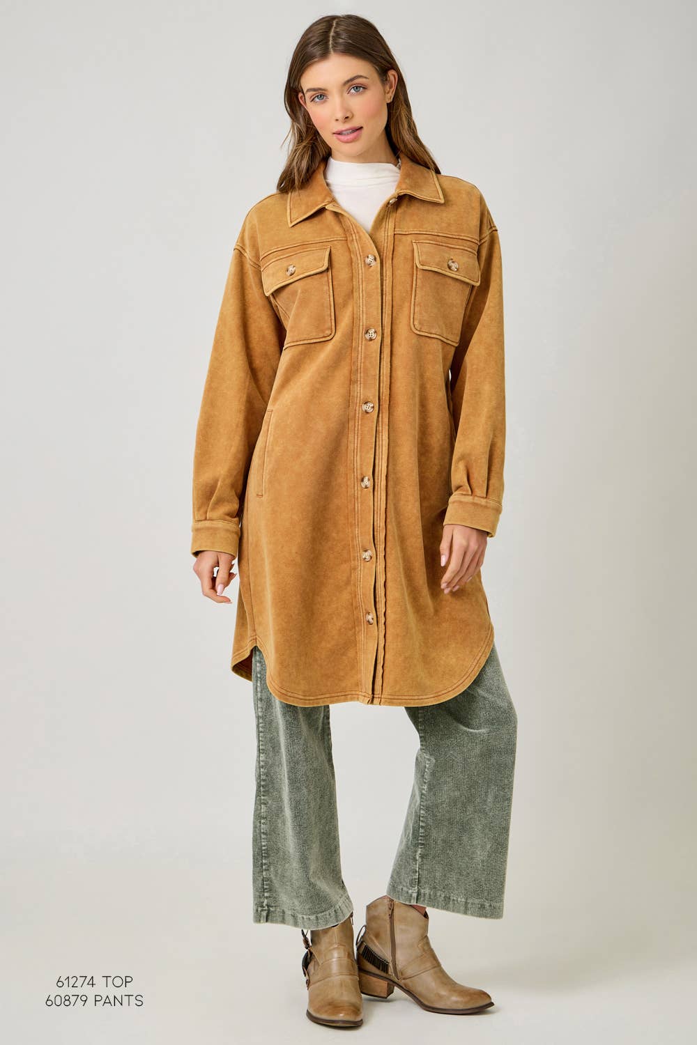 Mystree - Vendita all'ingrosso Giacca - Donna - 61231 Giacca Lunga in Spugna Lavata27