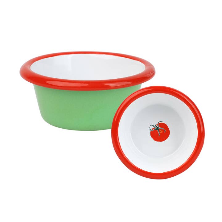 Tomato Green Enamel Dip Dish - 8cm | Kitchenware | for wholesale by Talking Tables UK
