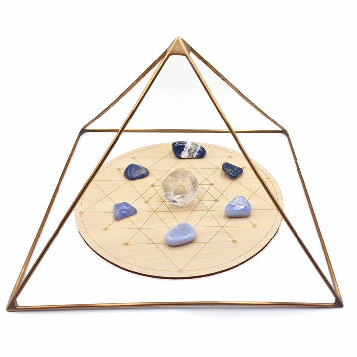 Shamans Crystal - Wholesale Spiritual Stone/Crystal - Copper Pyramid with Cap 25cm Wide 3