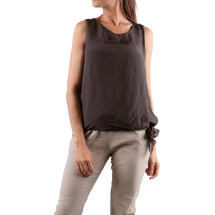 Sleeveless Tank with Side Tie for wholesale by Gigi Moda