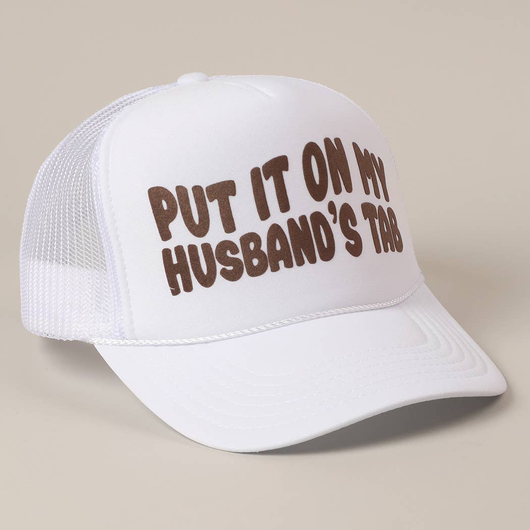 Fashion City - Wholesale Trucker Hat - Women's - Put It On My Husband's Tab Mesh Back Foam Trucker Hat25