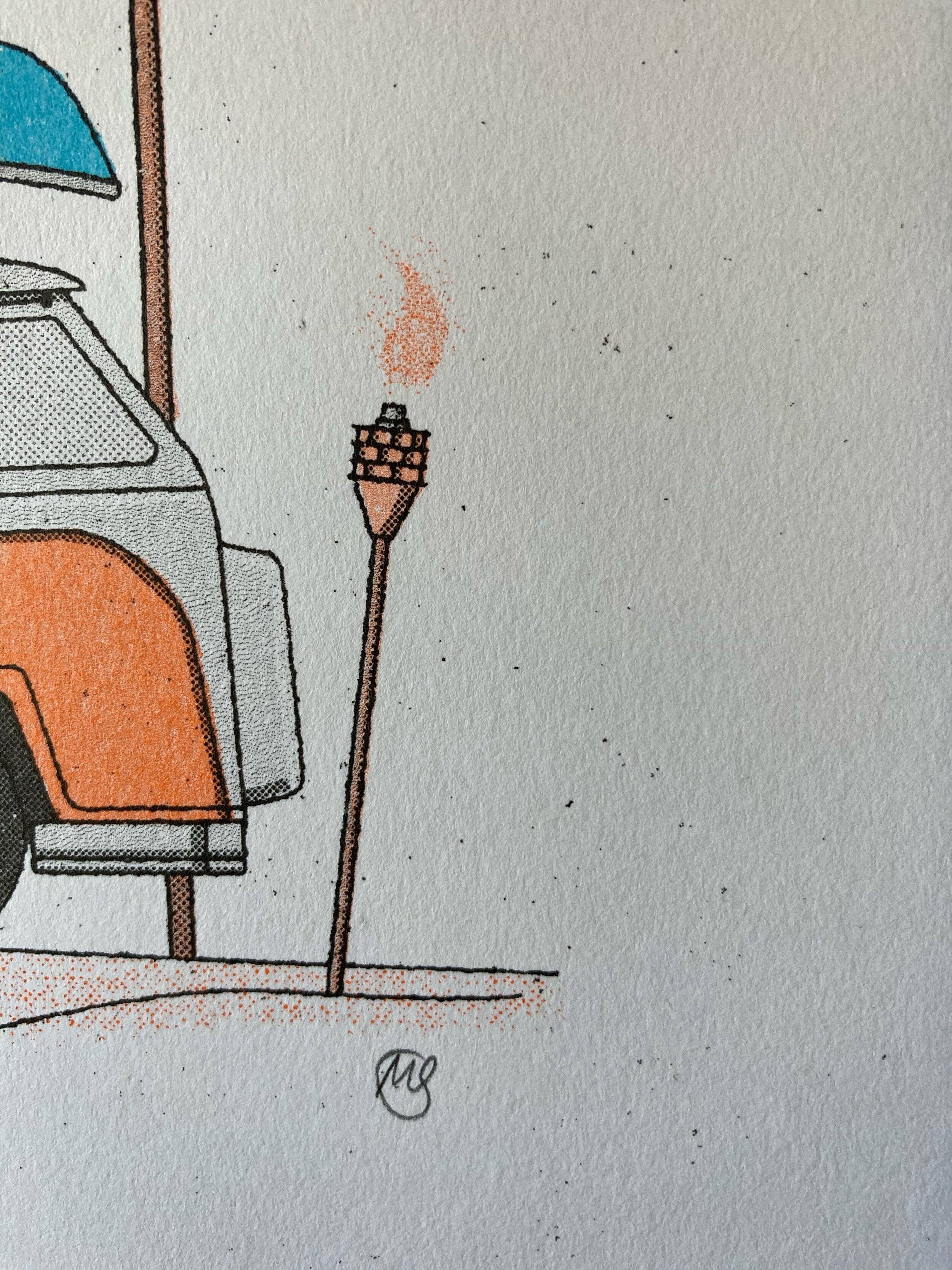 Mockup Goods Co. – wholesale Art print – VW Camper Van Risograph2