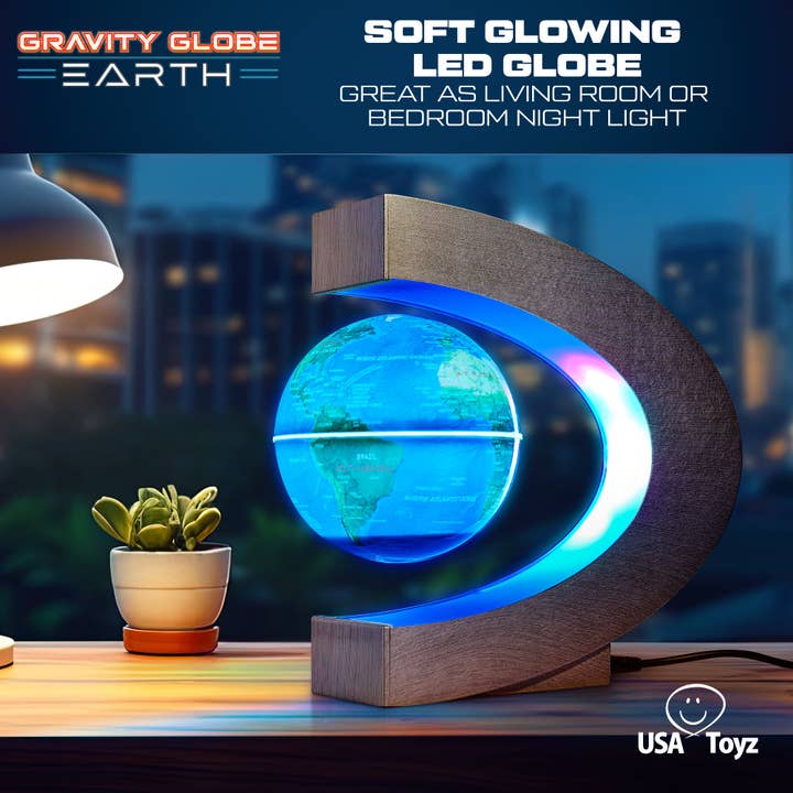 USA Toyz - Vente Globe terrestre - Lampe Globe Terrestre Magnétique Gravity USA Toyz