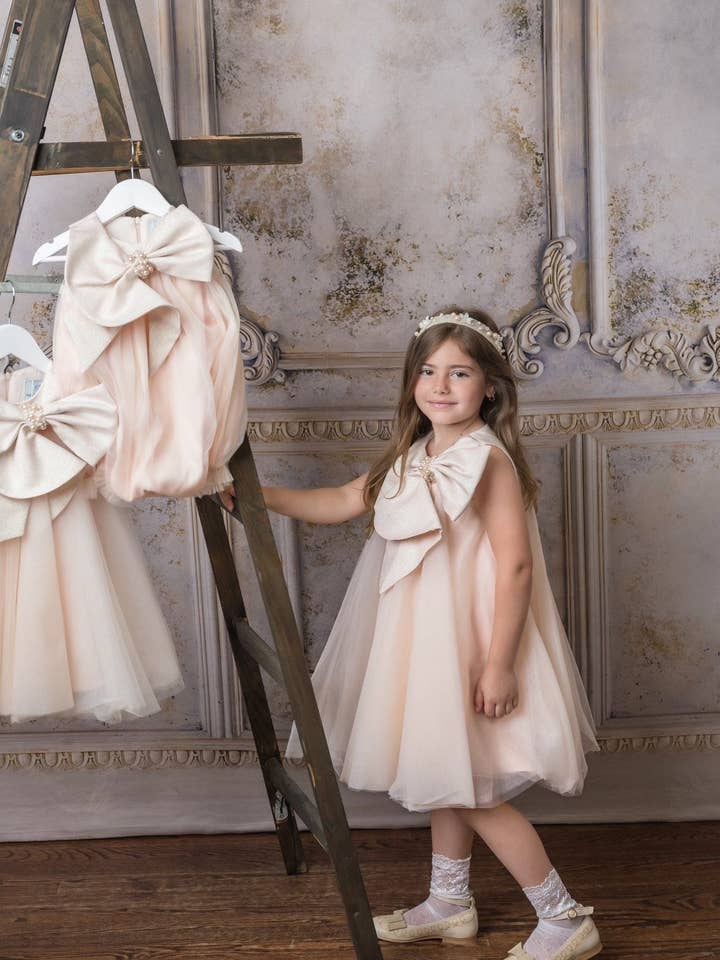 Petite Maison Kids - Wholesale Dress – Kids - Jackie Peach Dress11