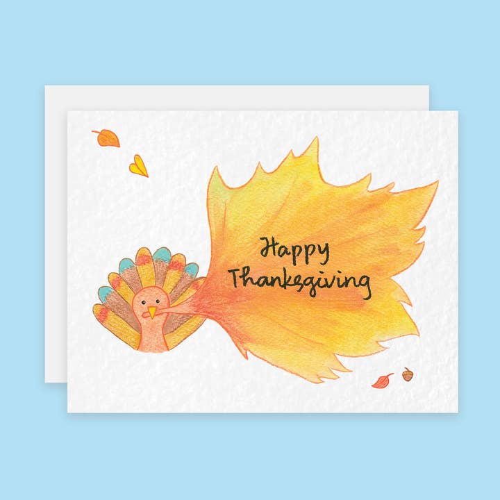 Carte Dinde Joyeux Thanksgiving pour la vente par Sixtyeightcolors