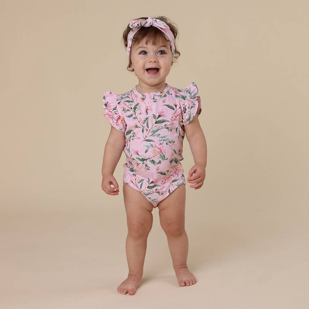 Snuggle Hunny - Wholesale Bodysuit (Non-Footed) - Baby - Pink Wattle Short Sleeve Organic Bodysuit1