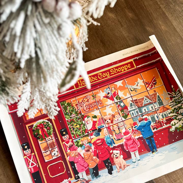 Winnie's Picks - Wholesale DIY Craft Kit - Wishful Window Shopping - Christmas Decor - Paint By Numbers