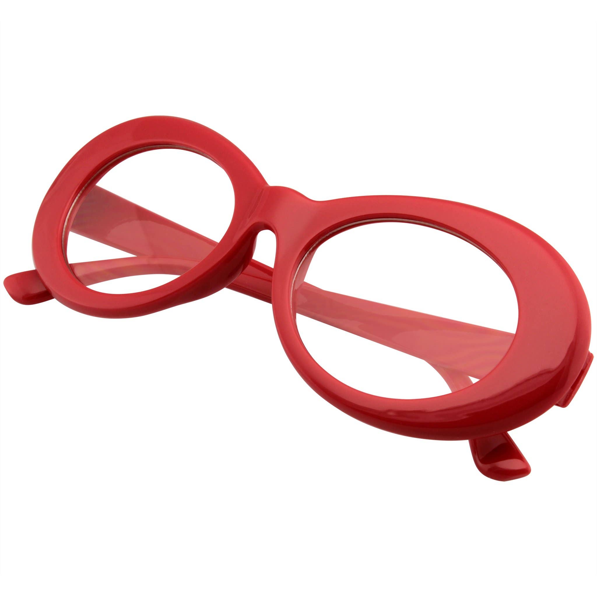 Emblem Eyewear - Vendita all'ingrosso Occhiali da vista - Unisex - Retro Flat Round anni '90 Fashion Clout Occhiali ovali Trasparente13