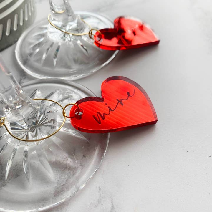 Parkin & Lewis - Wholesale Wine Charm - Valentines Day Melting Heart Wine Glass Charm5