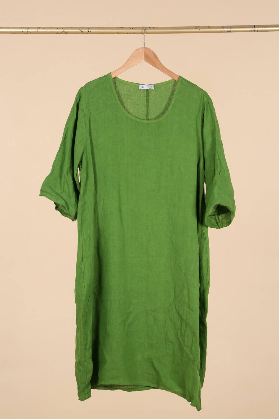 la maison des fibres naturelles - Wholesale Dress - Women's - Round neck dress in 100% linen 676124