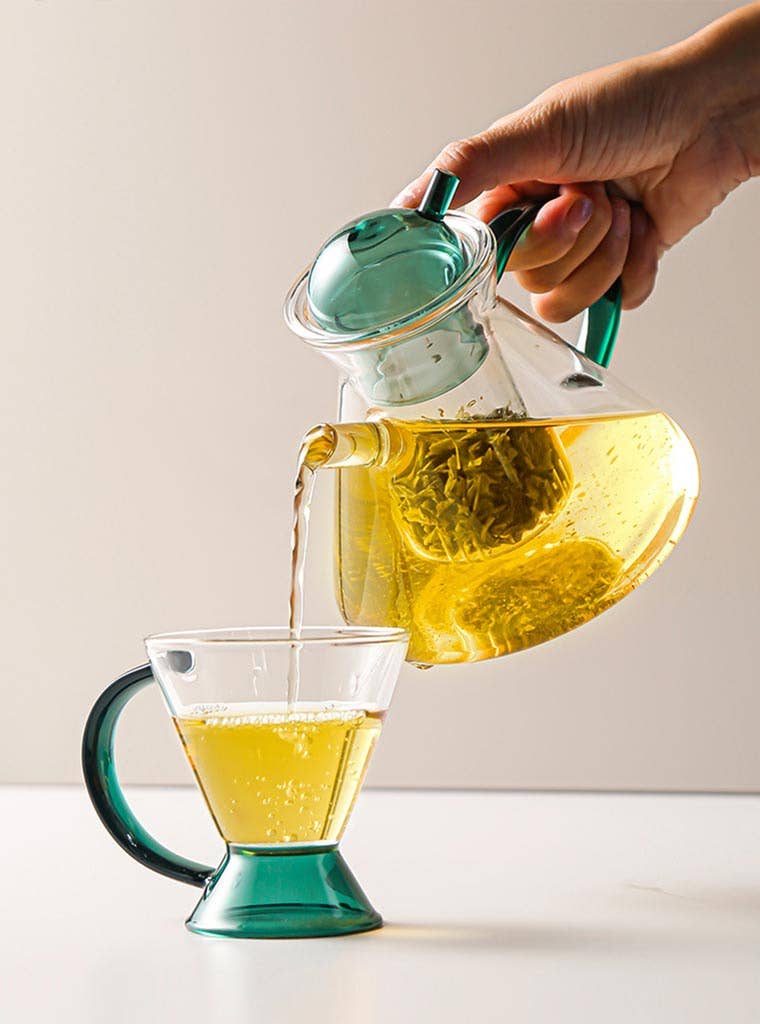 TUTU Home - Vente Théière - Théière en verre borosilicate "Grun" – Accent vert 500 ml4