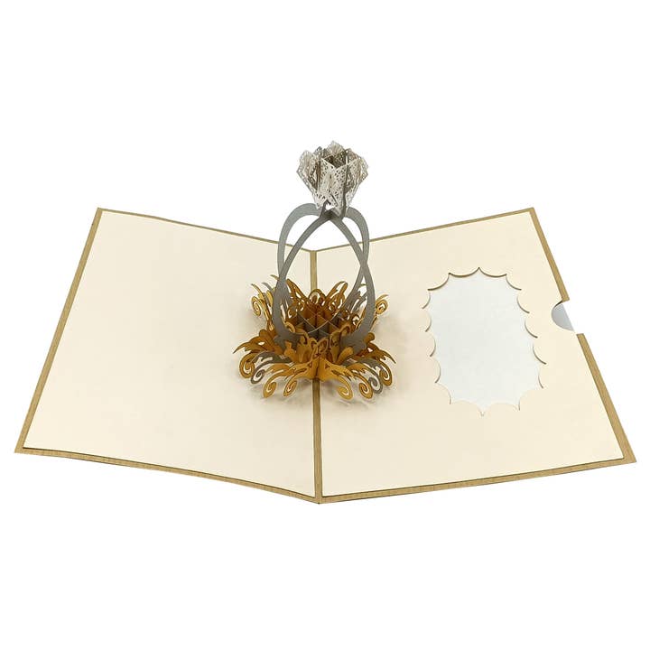 Origami Surprise Card Wedding Ring for wholesale by RF Distribution