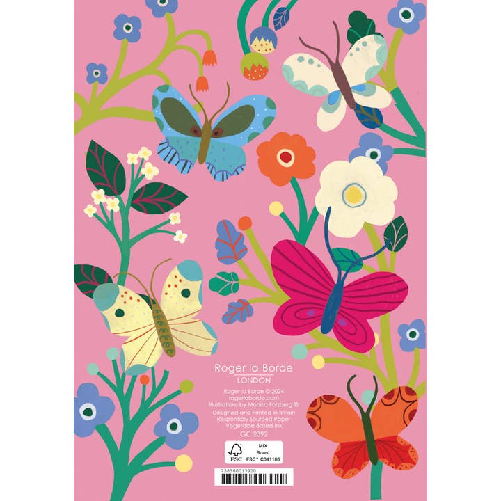 Roger La Borde - Wholesale Birthday Card - Happy Butterflies Greeting card single - GC 2392