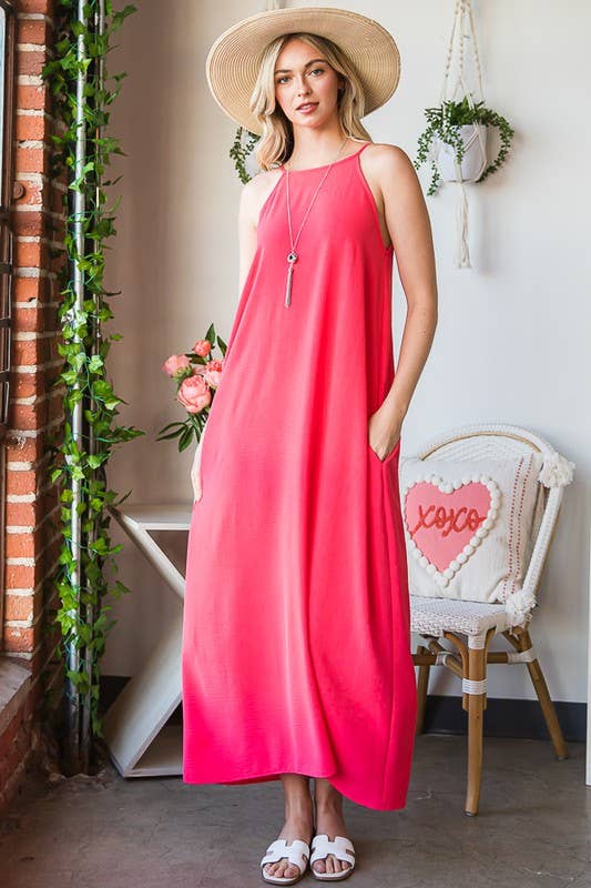 HEIMISH - Vendita all'ingrosso Vestito - Donna - MAXI ABITO IN TESSUTO MASSICCIO ED6771-106