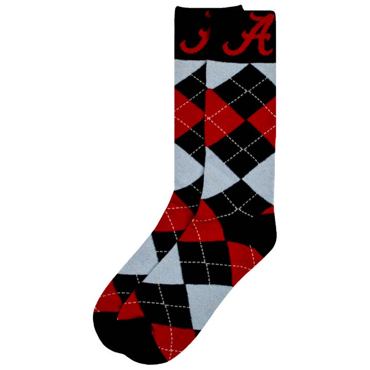 Chaussettes habillées Alabama Crimson Tide Argyle pour la vente par Donegal Bay