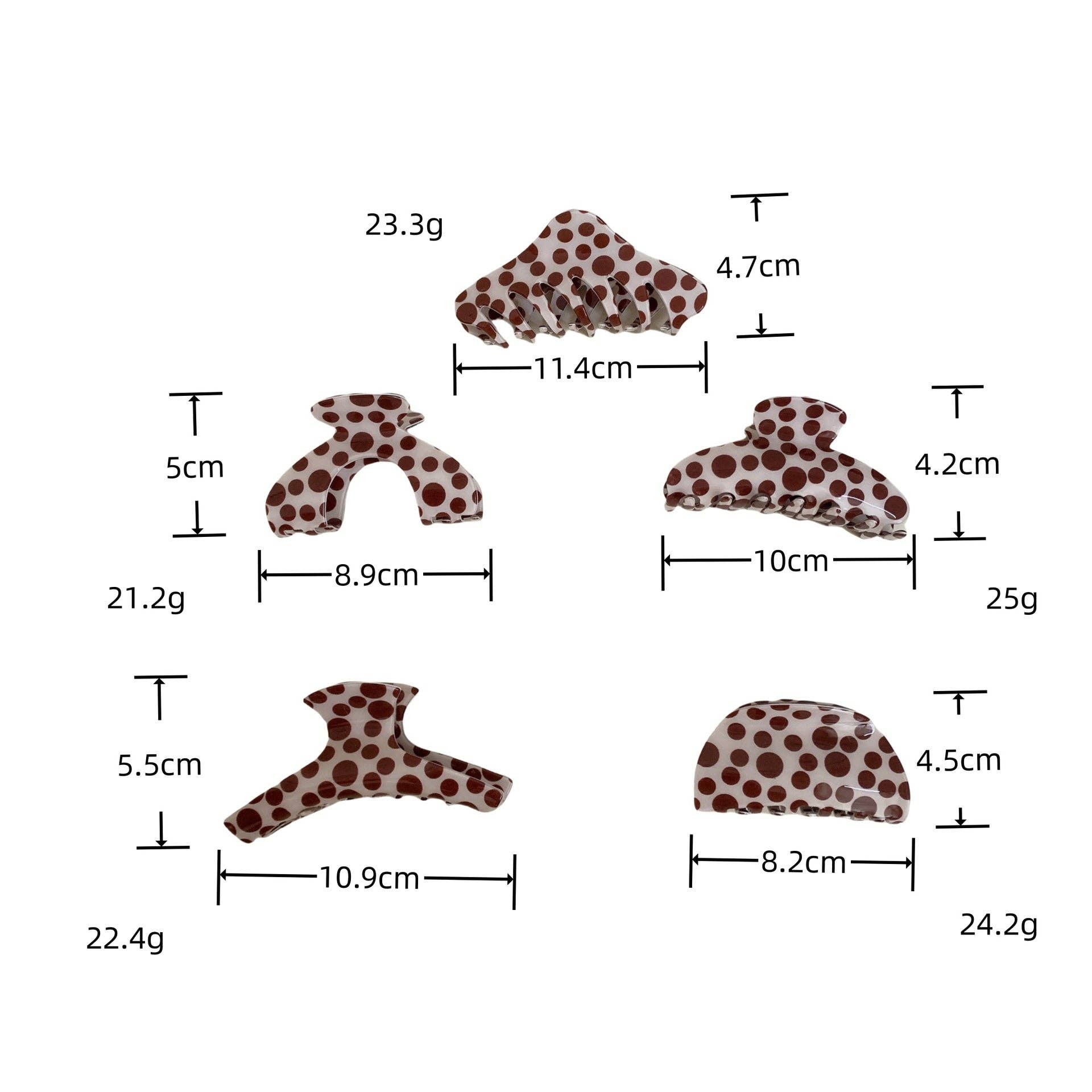 Dipped Shop - Vente Pince à cheveux – femme - Pince à cheveux à pois simples et blocs de couleur DP25F57311