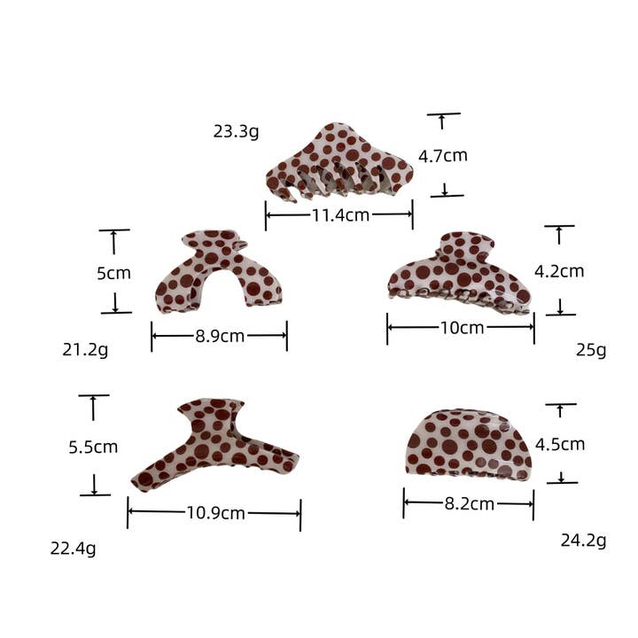 Dipped Shop - Vente Pince à cheveux – femme - Pince à cheveux à pois simples et blocs de couleur DP25F57311