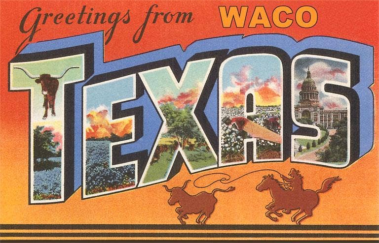 Found Image Press - Wholesale Sticker - Sticker TX-961 Greetings from Waco, Texas0