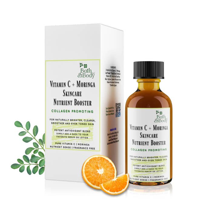 Vitamin C + Moringa Skincare Nutrient Booster | 14g bottle for wholesale by Earth’s Own Bath & Body LLC