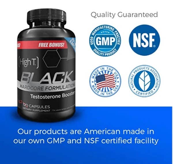 High T® Natural Testosterone Boosters - Vente Supplément oral/vitamine - [High T] BLACK Formulation Hardcore 120 gélules12