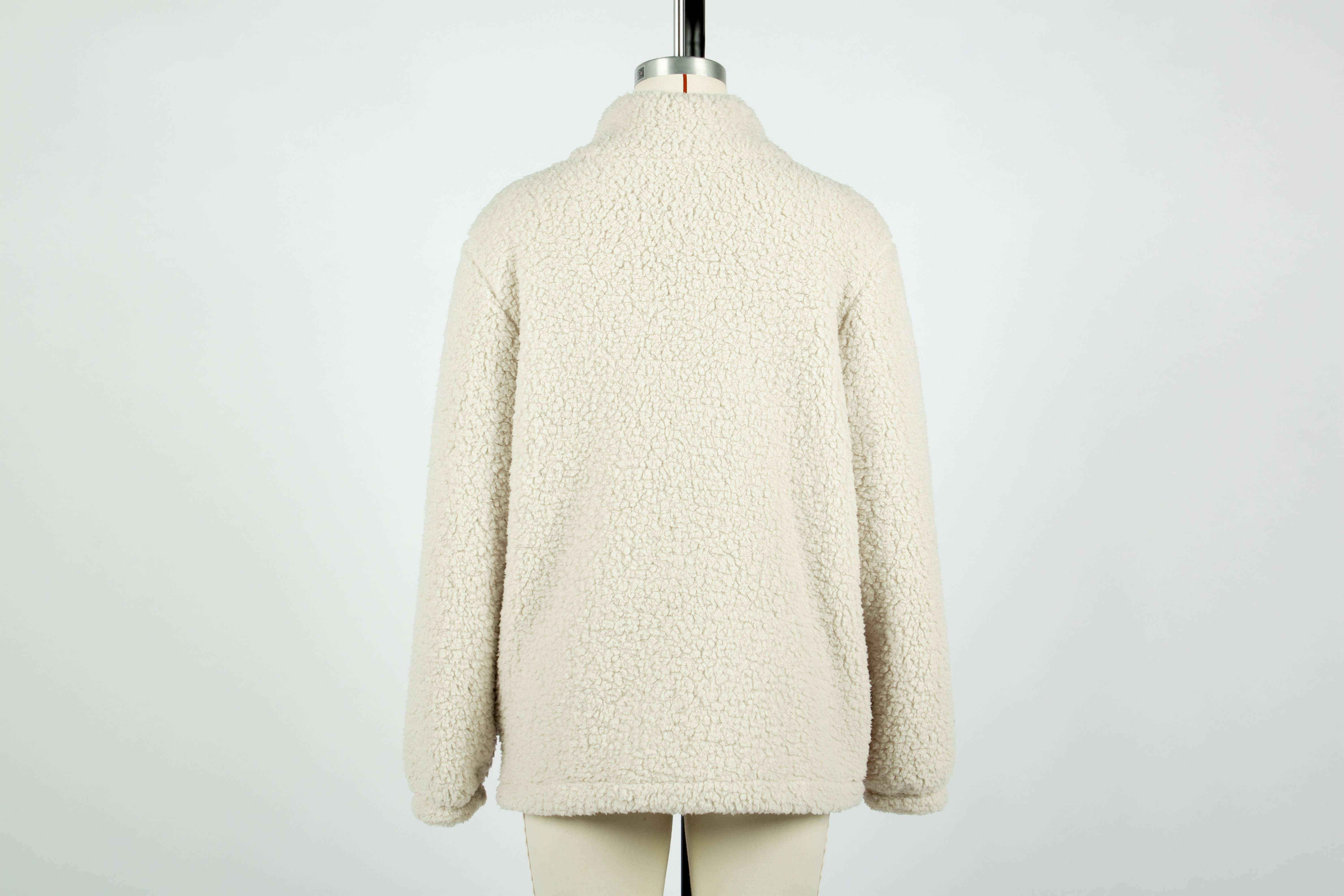 HIDDENBRAND - Wholesale Jacket - Women's - Paneled sherpa full zip jacket3