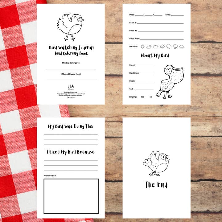 JLA Press - Wholesale Coloring & Activity Book - Kids & Baby - Bird Watching Journal And Coloring Book1