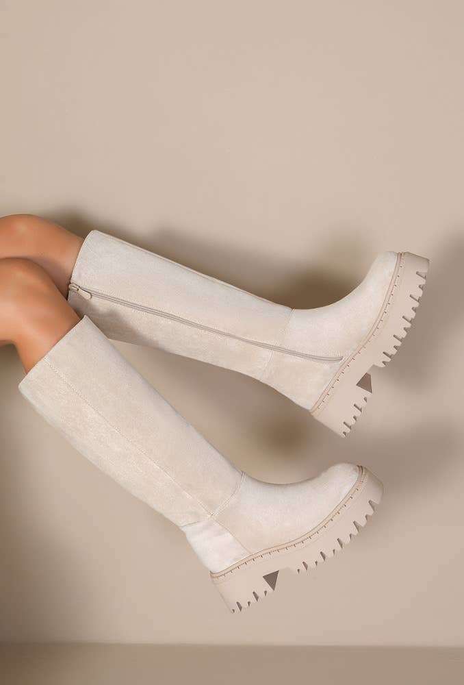 Joia Paris – wholesale Boots – Women’s – Trendy wedge boots in synthetic suede WZ-732