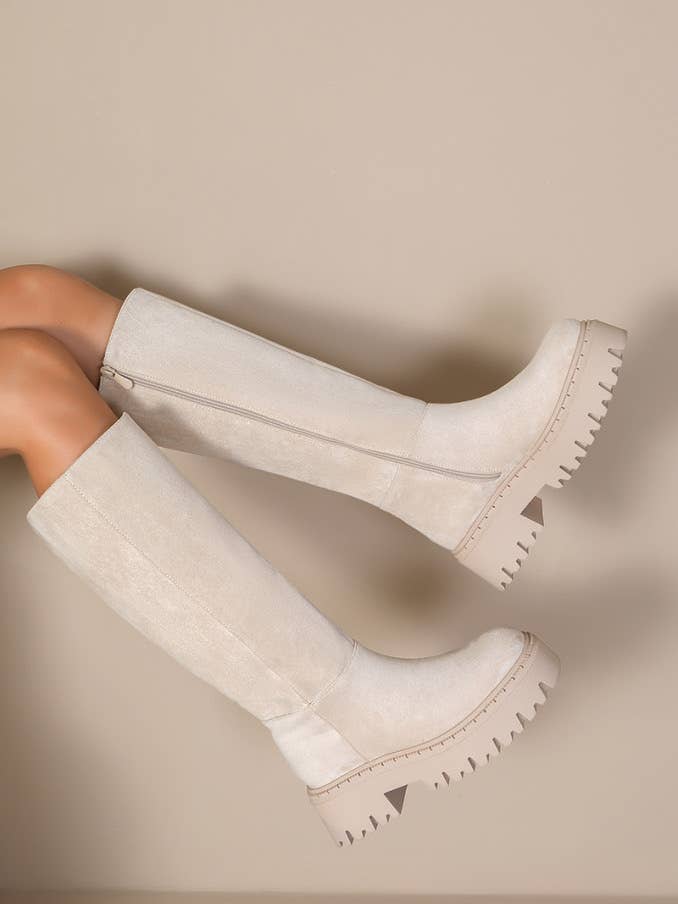 Joia Paris – wholesale Boots – Women’s – Trendy wedge boots in synthetic suede WZ-732