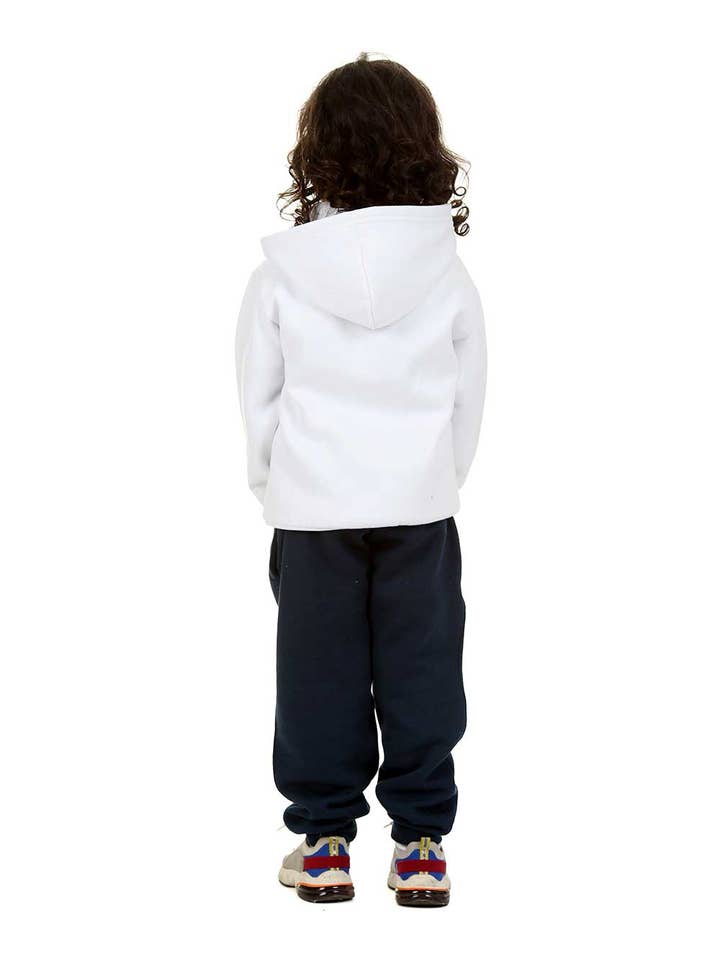 Trendy Toggs Kids Plain Overhead White Hoodie for wholesale on Faire2