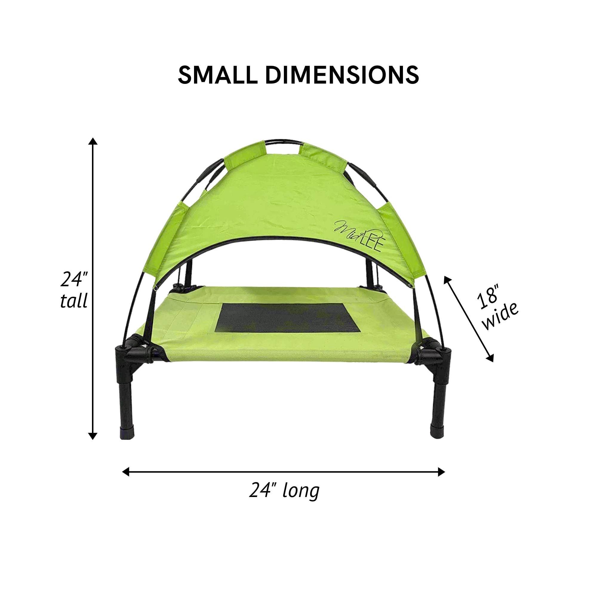 Midlee Designs - Vente Panier – chien - Lit surélevé pour chien Midlee avec auvent3