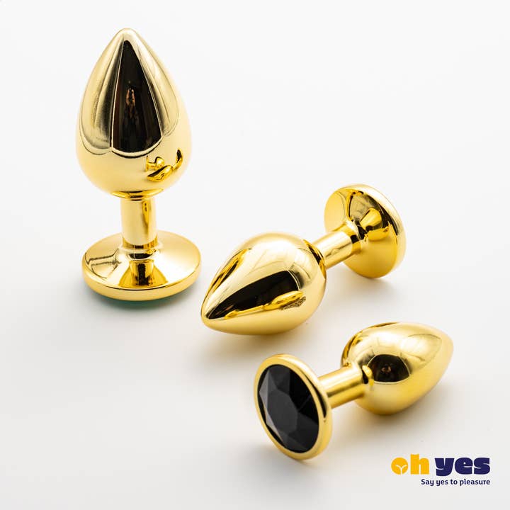 ohyes - Wholesale Sex Toy - Gold Metal Anal Plug Set