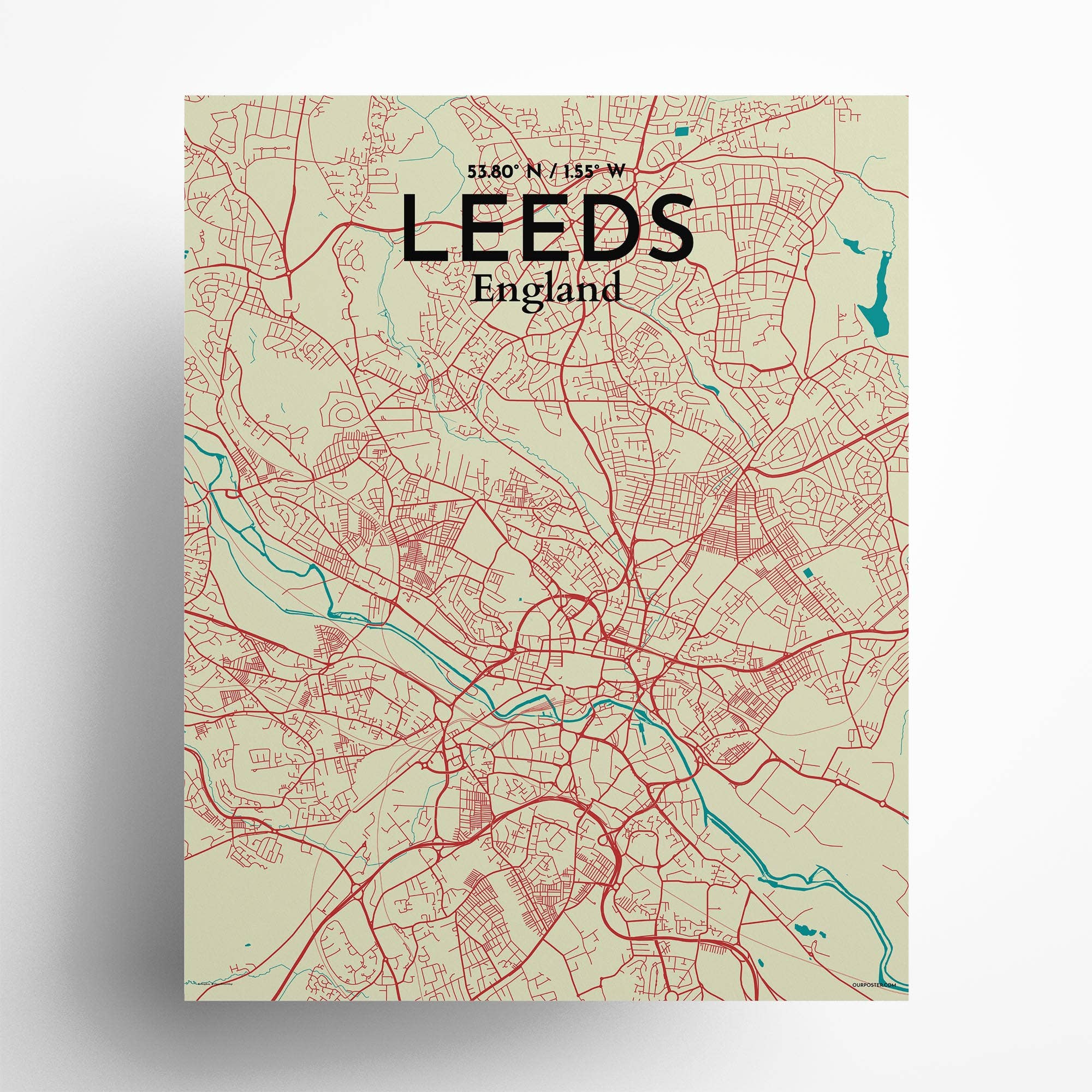 OurPoster.com – wholesale Poster – Leeds karta affisch204