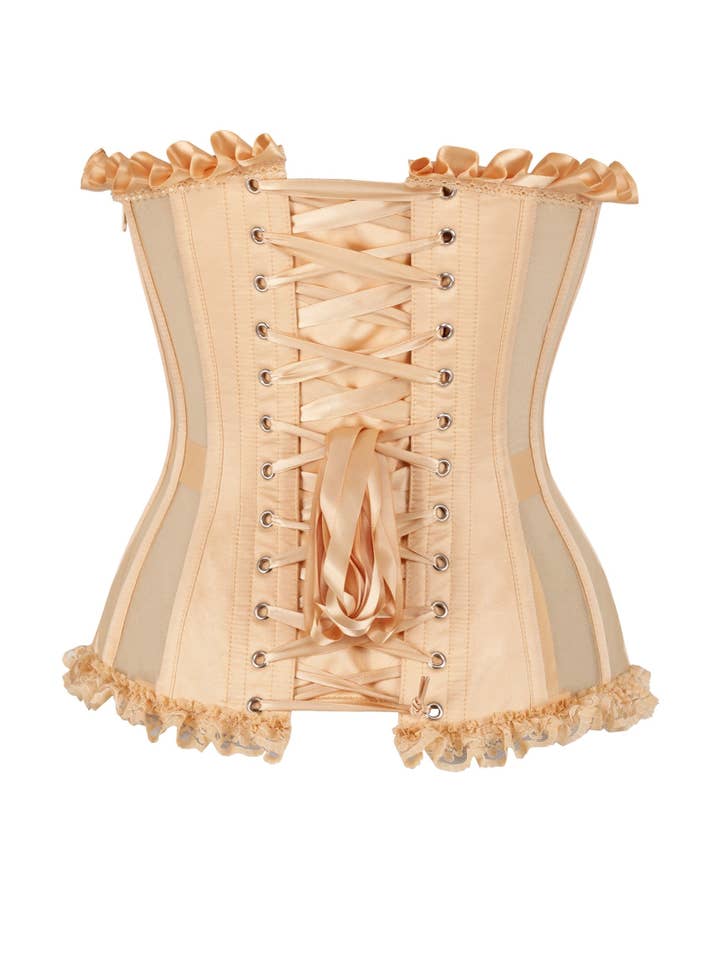 Daisy Corsets - Vente Bustier – femme - Corset bustier à armatures en acier désossé en maille nude