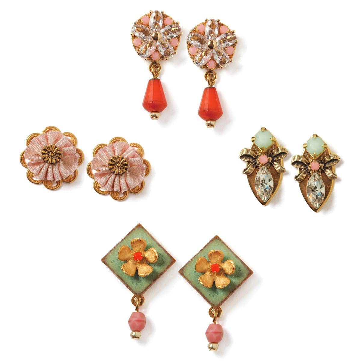 Elements Jill Schwartz - Vente Clous d'oreille - Ensemble de clous Jardin Magique0