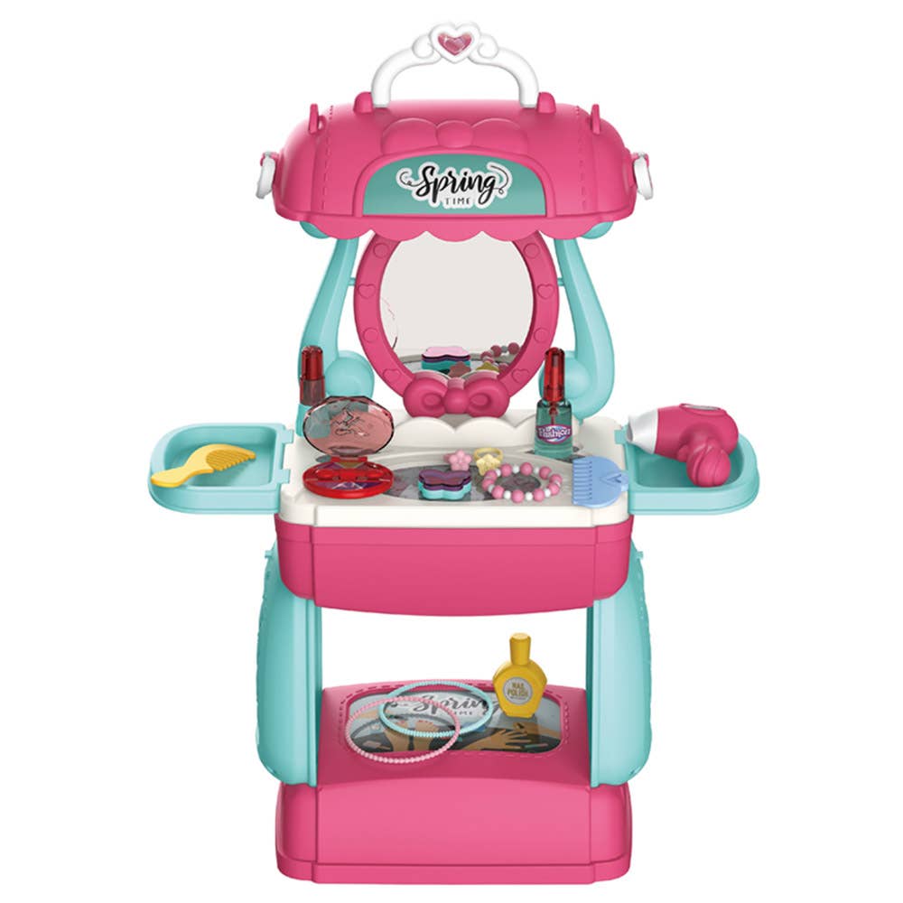 Toyventures – Engroshandel Legetøjssæt - Børn – Toyventures sminkesæt og hårdresser til børn – prinsessestil med spejl og tilbehør4