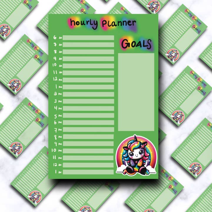 Bloc-notes Happy Unicorn Daily Planner pour la vente par Misty Anthony Designs