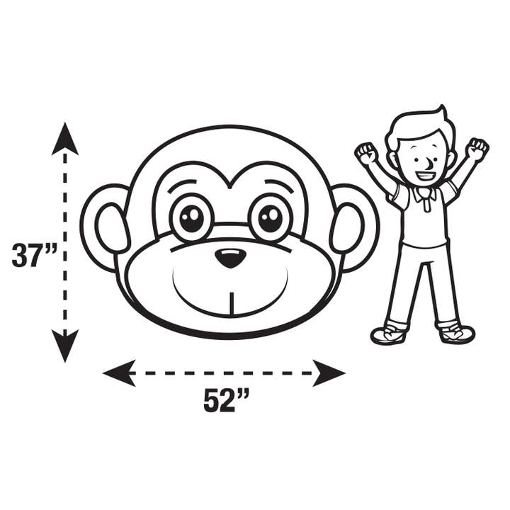 Salus Brands - Wholesale Floor Pillow - Comfy Monkey Fluffy Floor Cushion