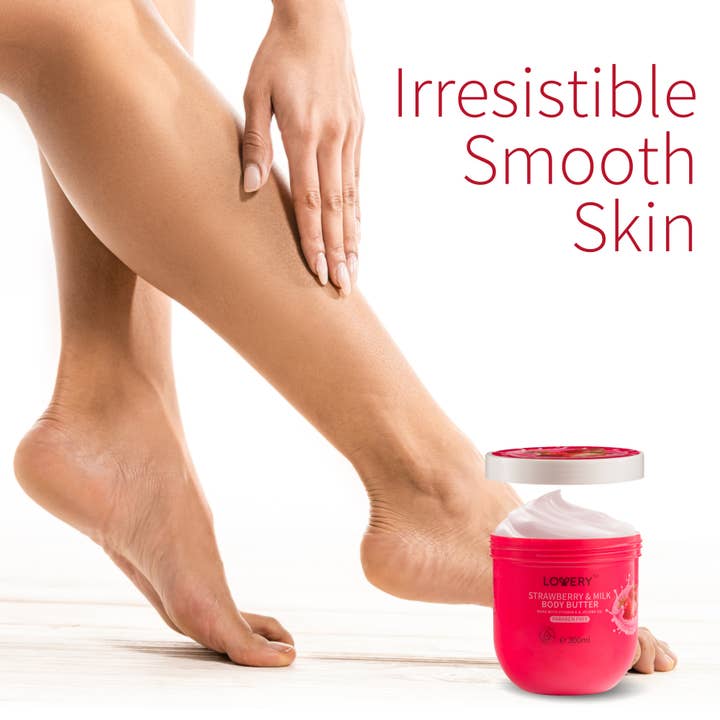 Lovery - Wholesale Body Balm/Butter - Strawberry Milk Body Butter, 12oz Ultra-Hydrating Shea Cream